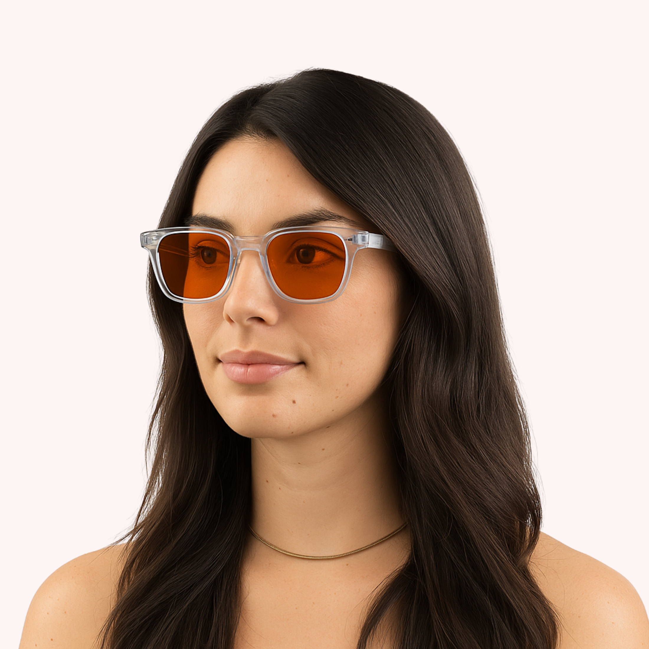 Ljusro™ Blåljusglasögon för bättre sömn – orange/kristall
