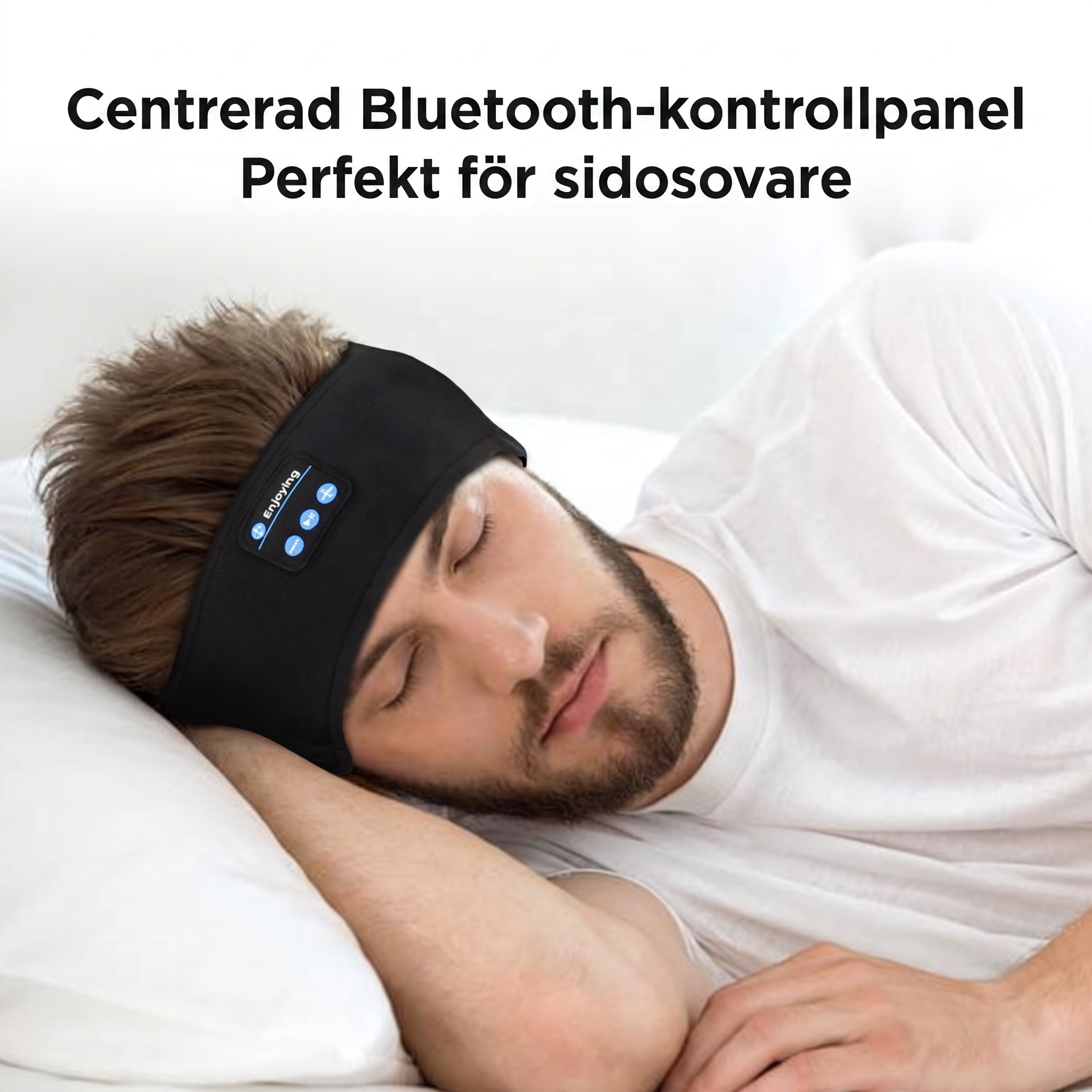 Ljusro™ Sömn-Pannband med Bluetooth – Svart