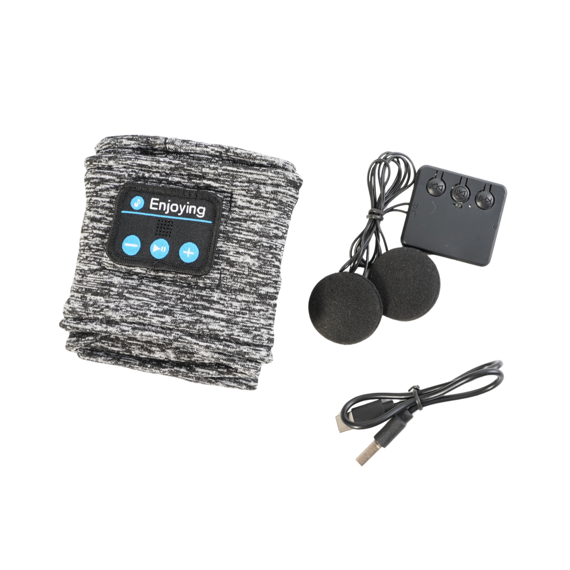 Ljusro™ Sömn-Pannband med Bluetooth – Grå