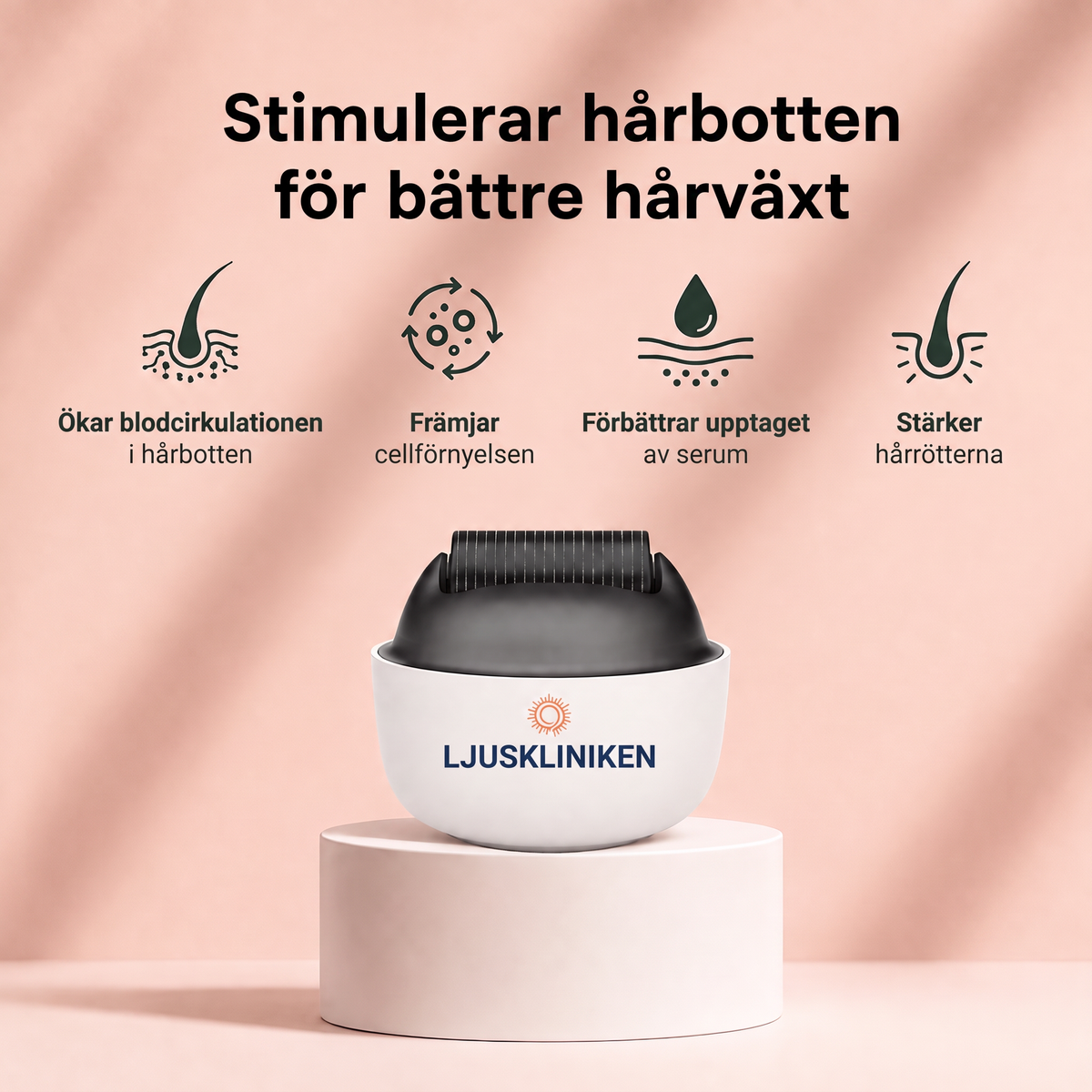 Dermaroller för hårväxt – 0,5 mm