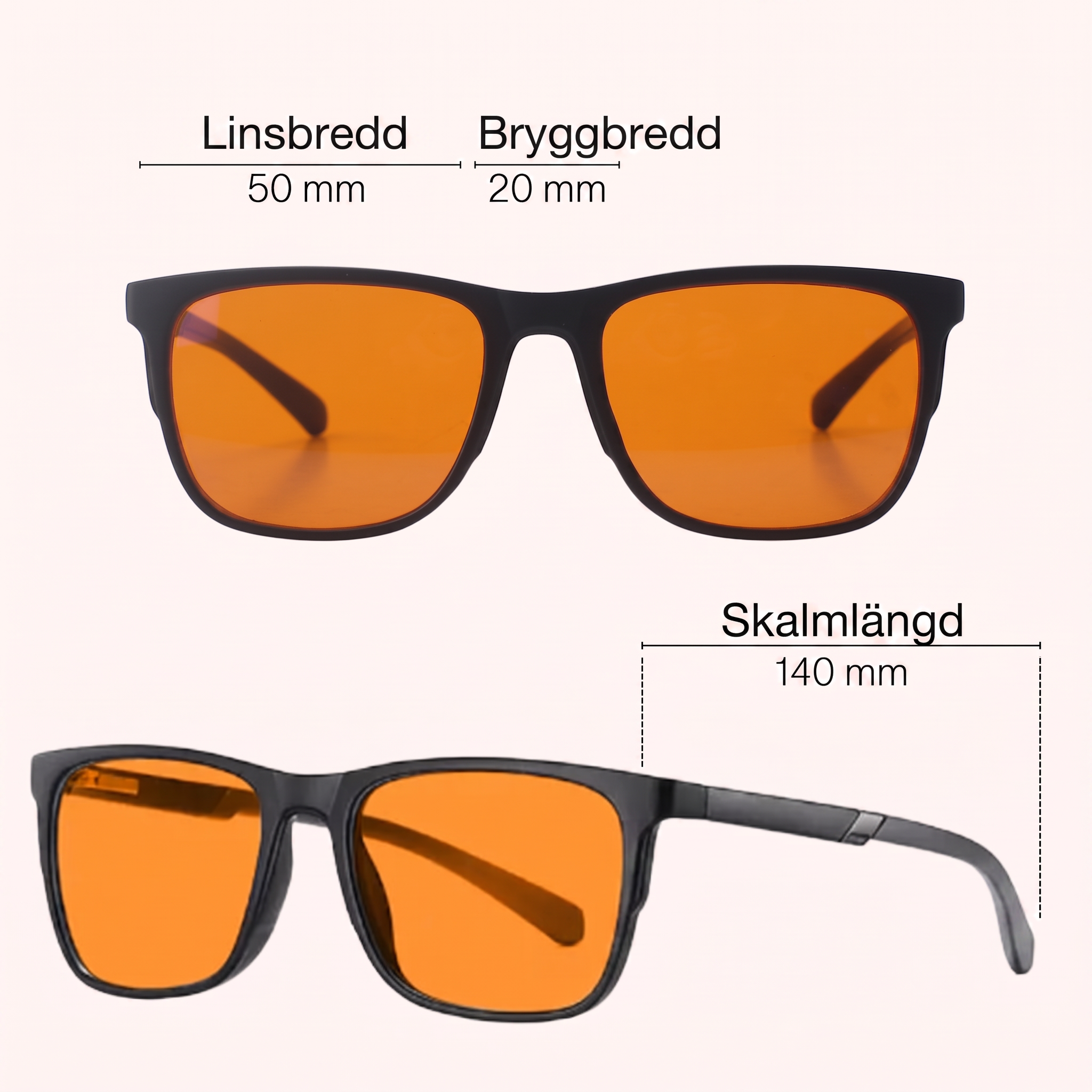 Ljusro™ Blåljusglasögon för bättre sömn – orange/svart